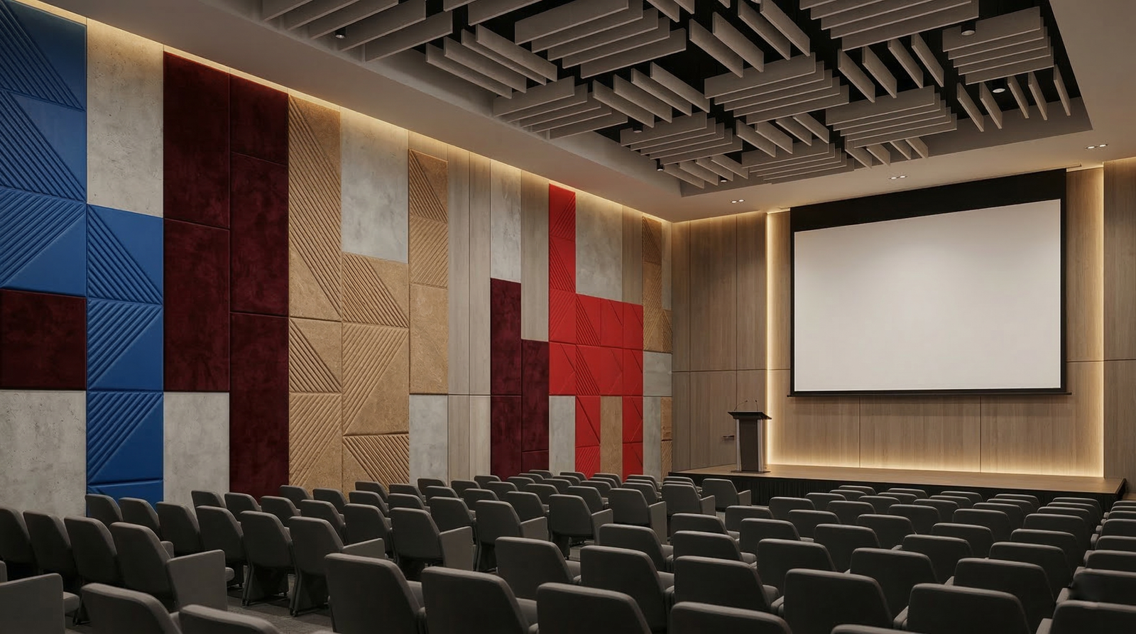 Ambiente de projeto arquitetônico acústico